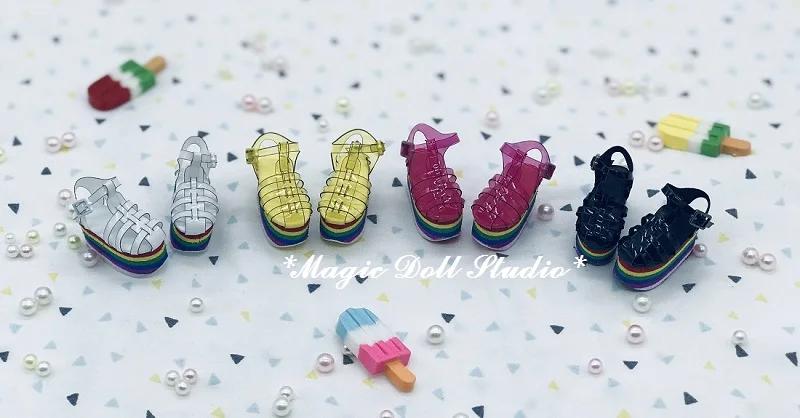 [MG702] Neoblythe кукла обувь# Радуга Джерри сандалии подходят для Blyth Azone OB24 кукла Outfis в розницу