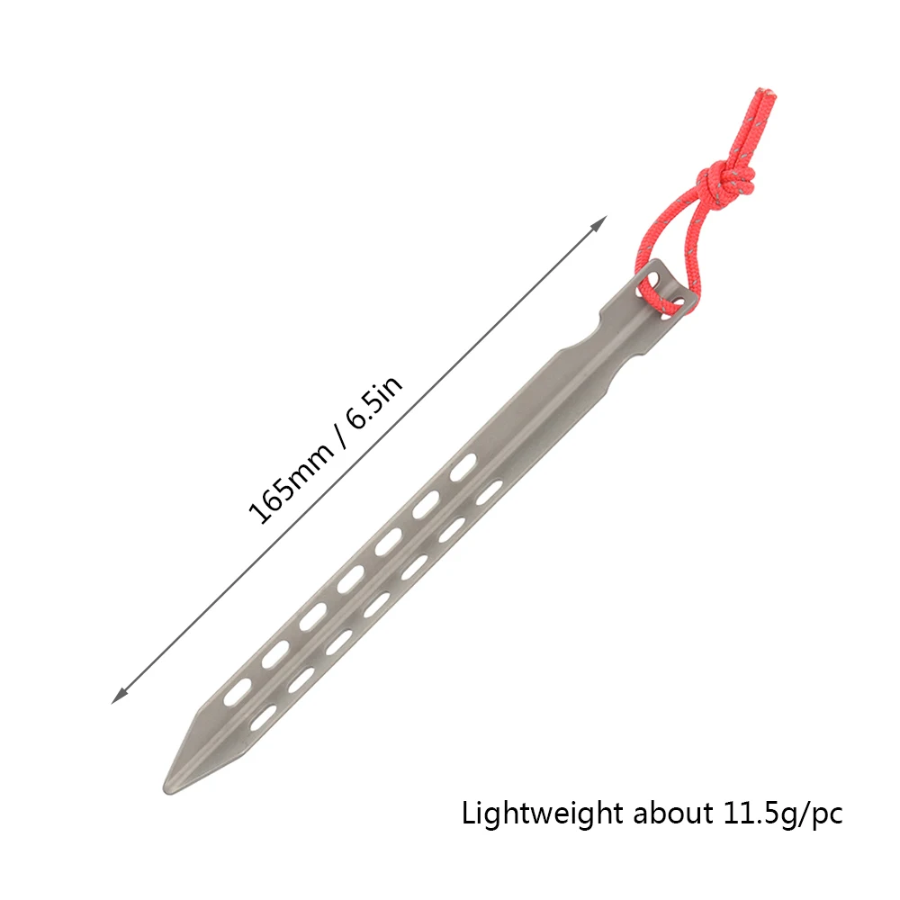 

Lixada Tent Nails 6/8/12 PCS Ultralight V-Shaped Titanium Alloy Tent Stakes Windproof Outdoor Camping Hiking Tent Pegs Nails