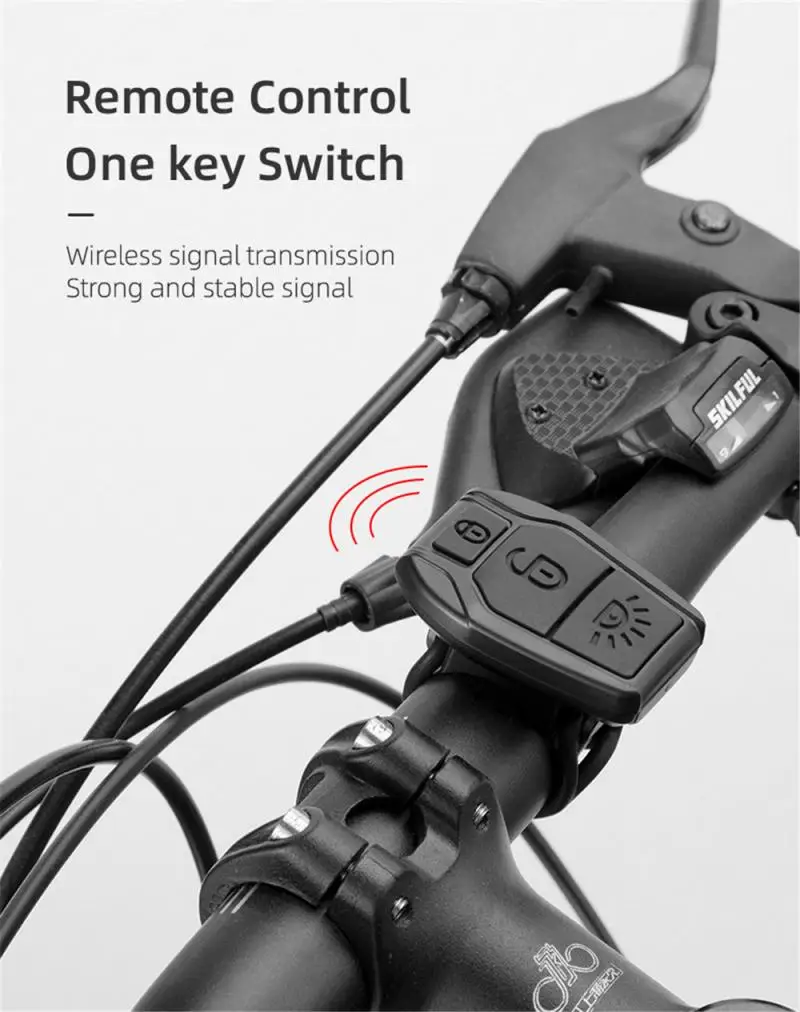 

Wireless Remote Control MTB Bike Light USB Charging LED Bicycle Steering Tail Light Waterproof Anti-theft Red Warning Light