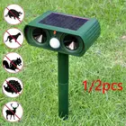 Ультразвуковой отпугиватель Кротов на солнечной батарее, Отпугиватель грызунов, мышей, для сада, двора, фермы, борьбы с вредителями
