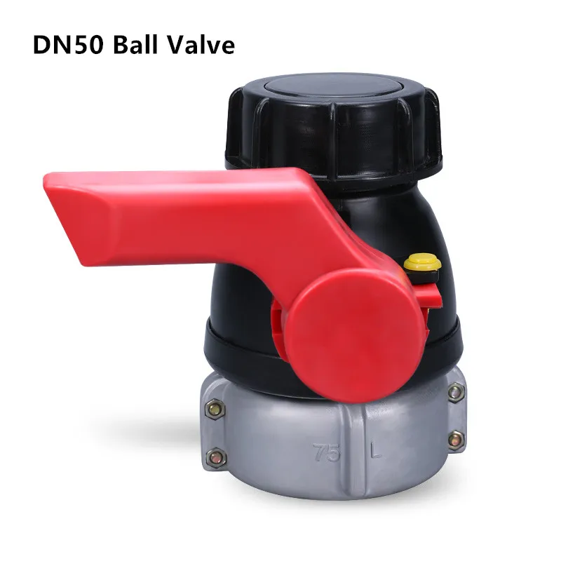 

Шаровой клапан DN50, контейнер-адаптер для резервуара IBC, впускной клапан 75 мм на выход 60 мм, сменный клапан с грубой резьбой для резервуара для...