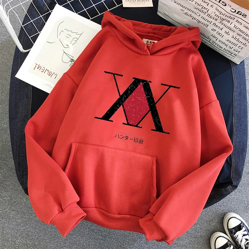 

HUNTER X HUNTER Harajuku Pink Pullovers Casual Tops O-neck Women's Hooded Sweatshirt Student casua Hoodie Long Sleeves Pullovers