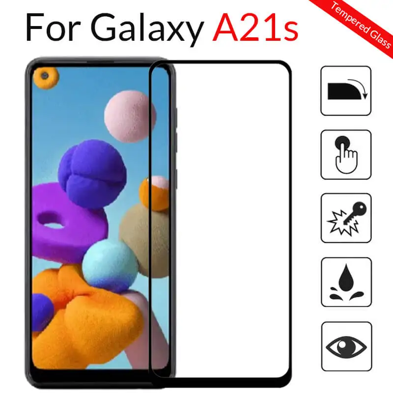 

2Pcs Tempered Glass for Samsung A21s A21 s Galaxy a21s A 21 s A217 Safety Screen Protectors on Galaxy a 21s Full Protective Film