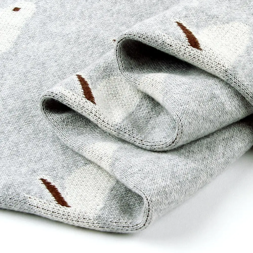 Детские одеяла вязаные пеленальные для новорожденных мультипликационный кролик