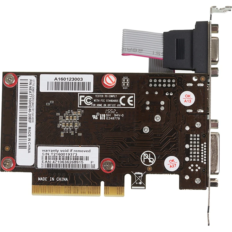 Video card PALIT NVIDIA GeForce GT 710 PA-2GD3H gaming PC high frequency graphics cards | Graphics Cards