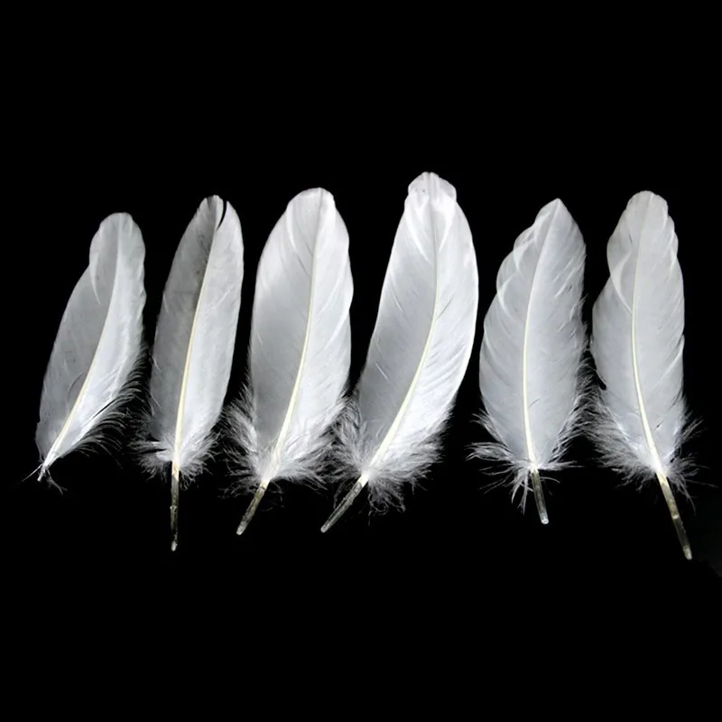 

50pcs White Beautiful Large Goose Feathers 15-22cm / 5.91''-8.66'' High Quality