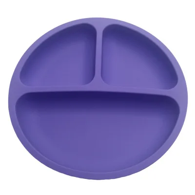 Qshare Baby Dishes Silicone Plate Suction Tray Antislip Mini Mat Toddler Placemat Children Kids Baby Food Feeding Bowl