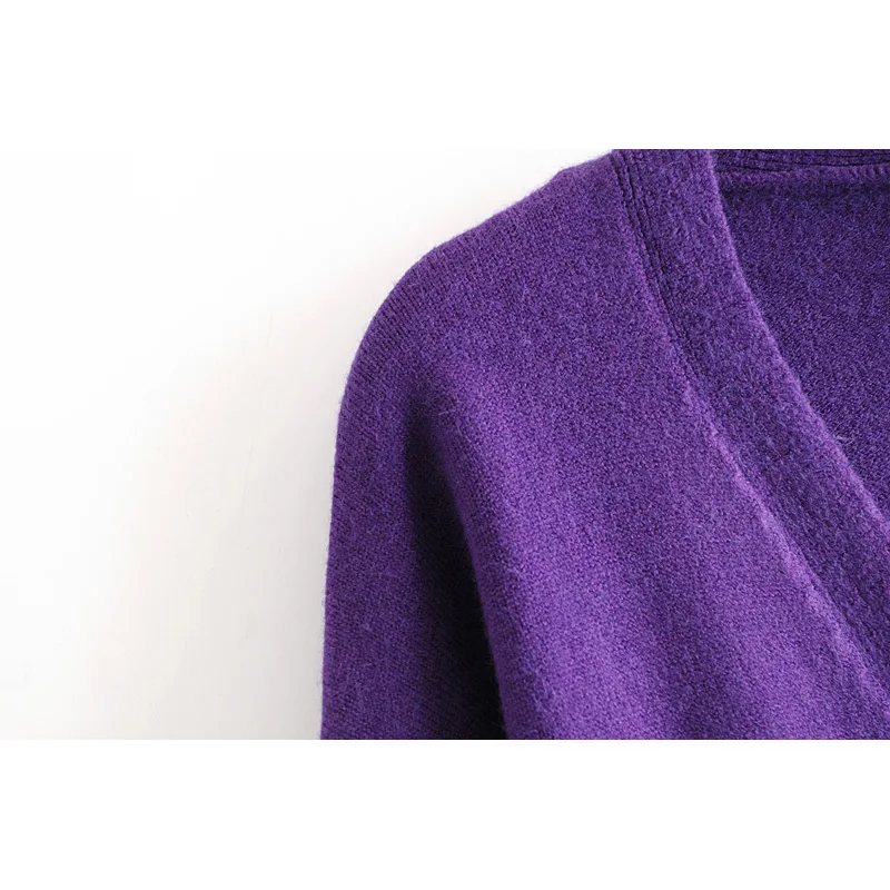 Модный женский кардиган Za Осень-зима 2019 v-образный вырез мультяшная вышивка