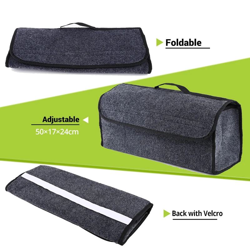 Органайзер для багажника автомобиля мягкий фетровый ящик хранения большой