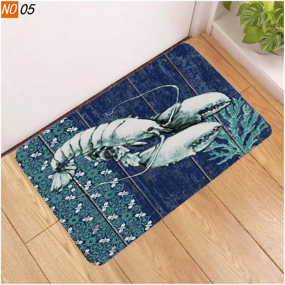 Противоскользящий ковер OIMG для ванной комнаты коврик с 3D принтом морской рыбы