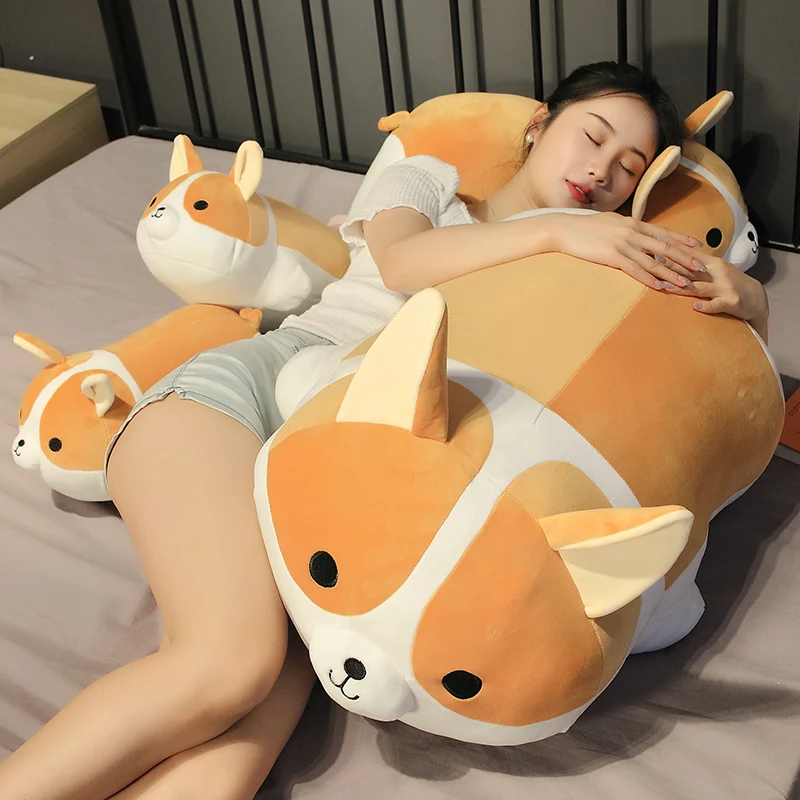 

Giant Cute Corgi Dog Plush Toy Plush Stuffed Animal Doll Puppy Dog Soft Pillow Kawaii Christmas Birthday Gift for Children Girls