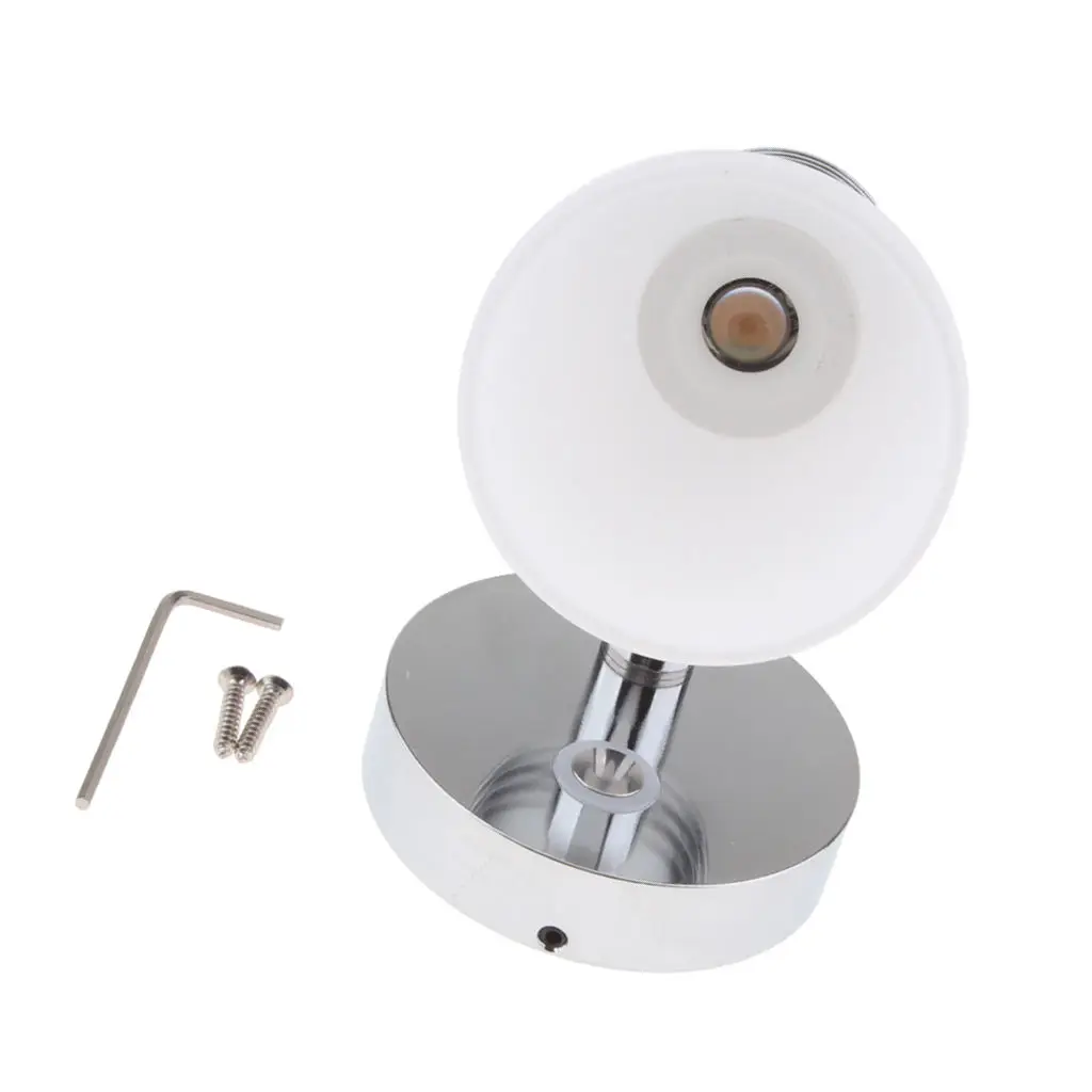 

3W Touch Dimming LED Bedside Reading Lamp Headboard Wall Mount White