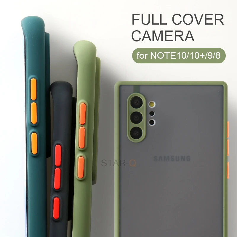 Skin Feel Matte Silicone Hard Phone Case For Samsung Galaxy Note 10 9 8 Note10 Plus 5g Note9 Note8 Shockproof Bumper Back Cover