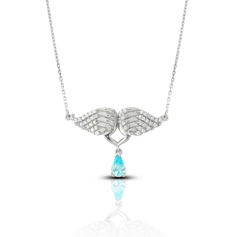 

VAOOV Rain Angel Blue Drop 925 пробы серебряный кулон