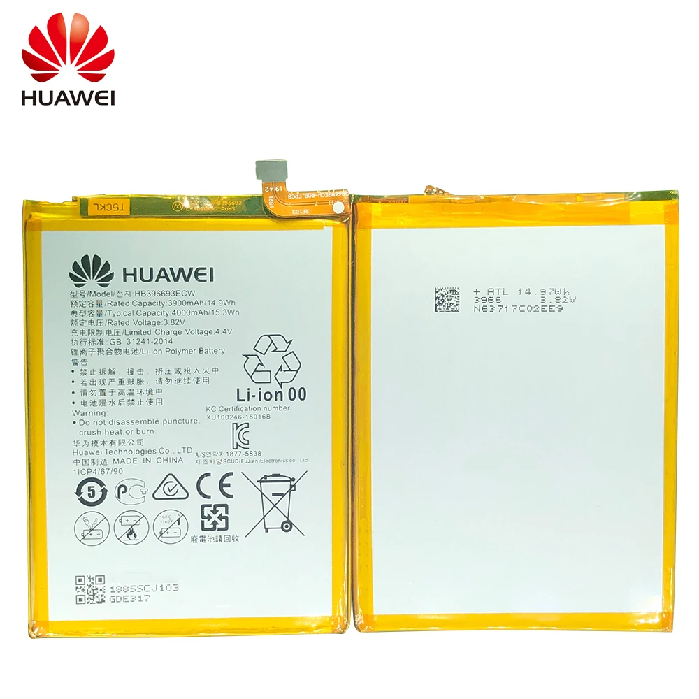 Оригинальный аккумулятор huawei для HUAWEI Mate 8 телефон батарея HB396693ECW 3900 мАч |