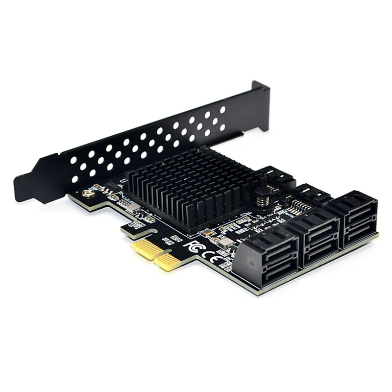 Плата расширения Moligh Doll Pci-E к Sata 3 0 8 портов 6 ГБ для Ssd HDD Ipfs карта майнинга жесткий