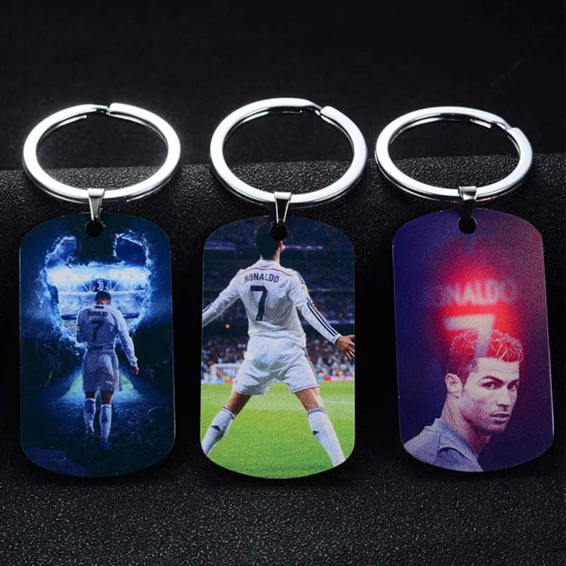 Футбольный брелок C. RONALDO CR7, брелок из нержавеющей стали для женщин и мужчин, брелок для ключей с футбольной звездой, подарки для фанатов