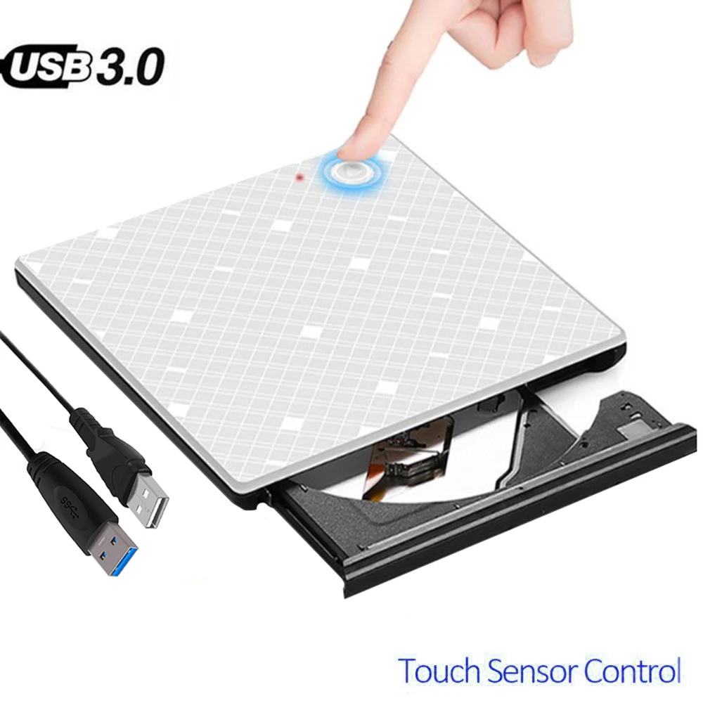 Внешний оптический привод USB 3 0 DVD CD RW для Apple Macbook hp ноутбуков ПК Windows 10|Оптические