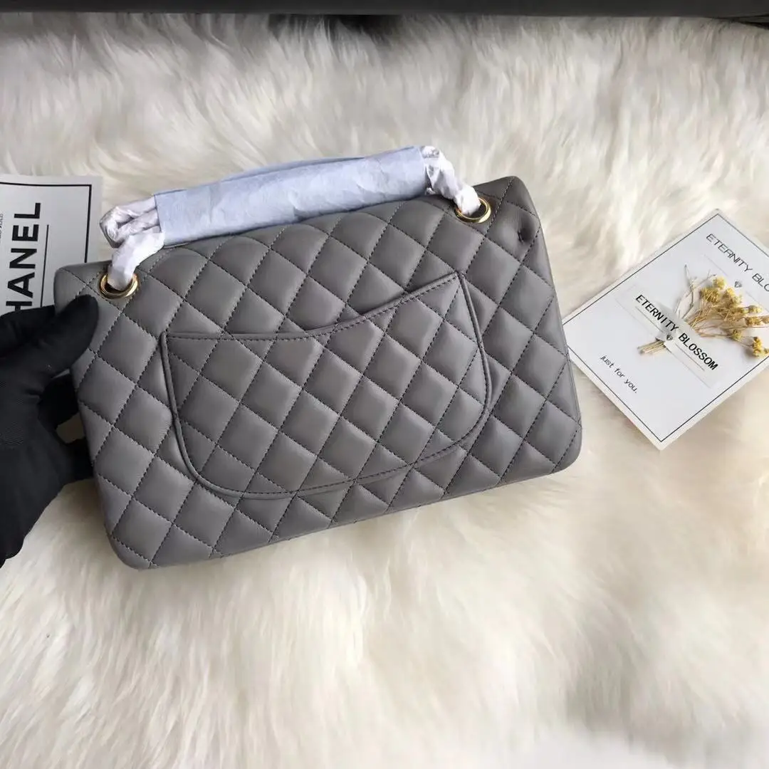 

High-quality lady messenger bag 100% genuine leather with double flap handbag purse and handbag luxury designer shoulder bag