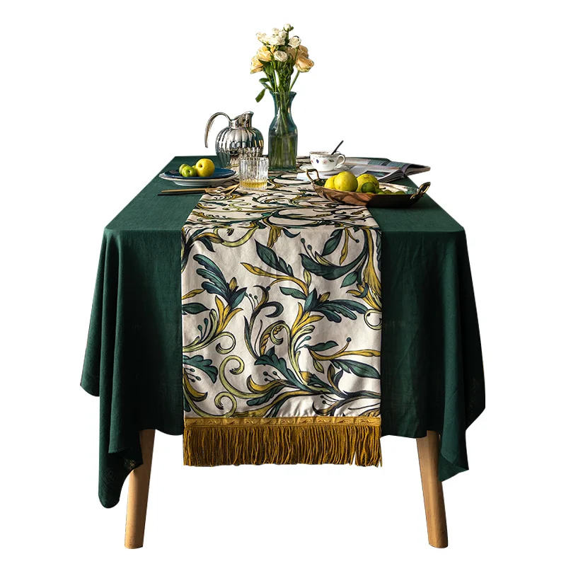 Травяной Selaginellae белый зеленый стол Бегуны для свадьбы кровать бегун отель | Дом и