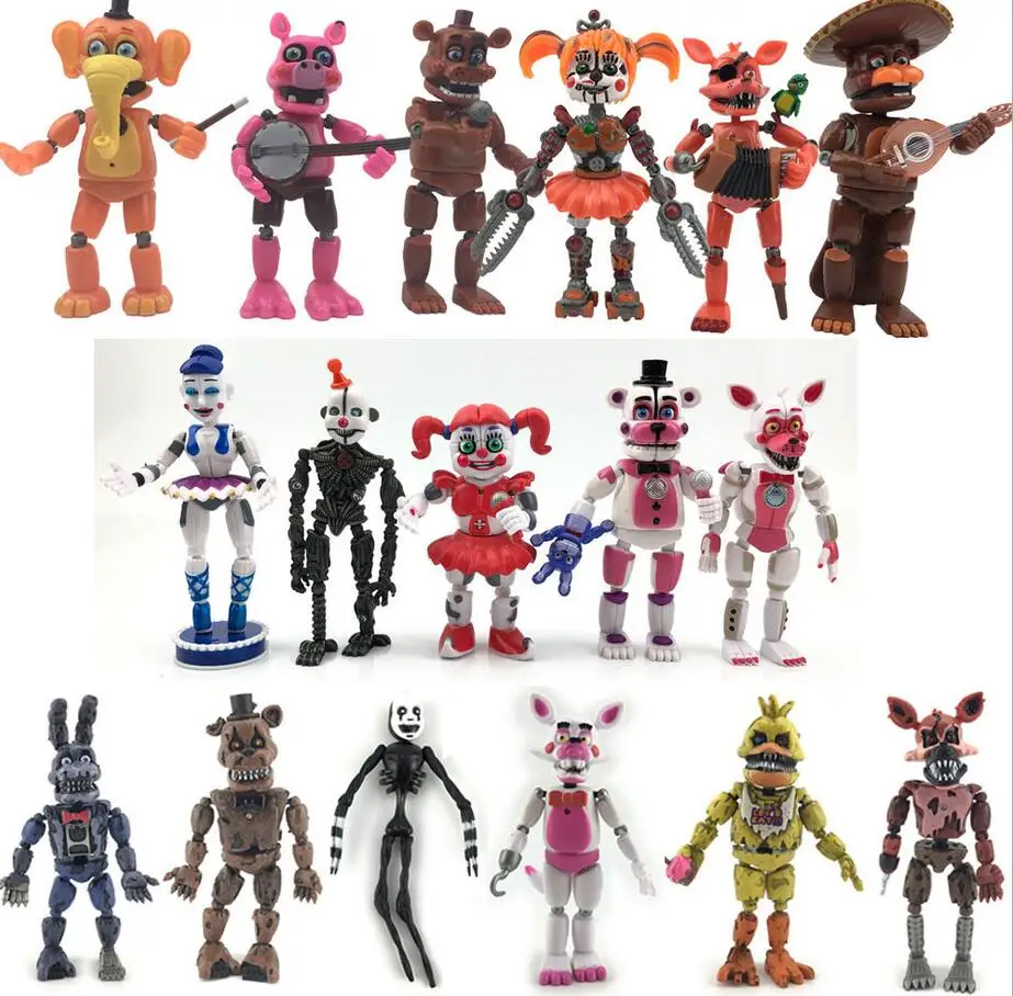 FNAF Five Nights at Freddy's фигурка кошмар Фредди Бонни и Чика Funtime Foxy Медведь ПВХ фигурки