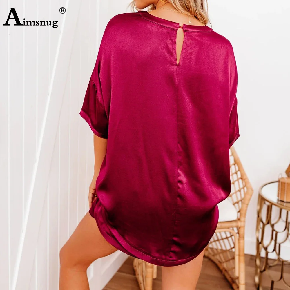 

Women Imitation Silk Pajamas Loose Shirt And Shorts Femme Jersey Set 2021 Summer Half Sleeve Ladies Sleepwear Two Piece Outfits