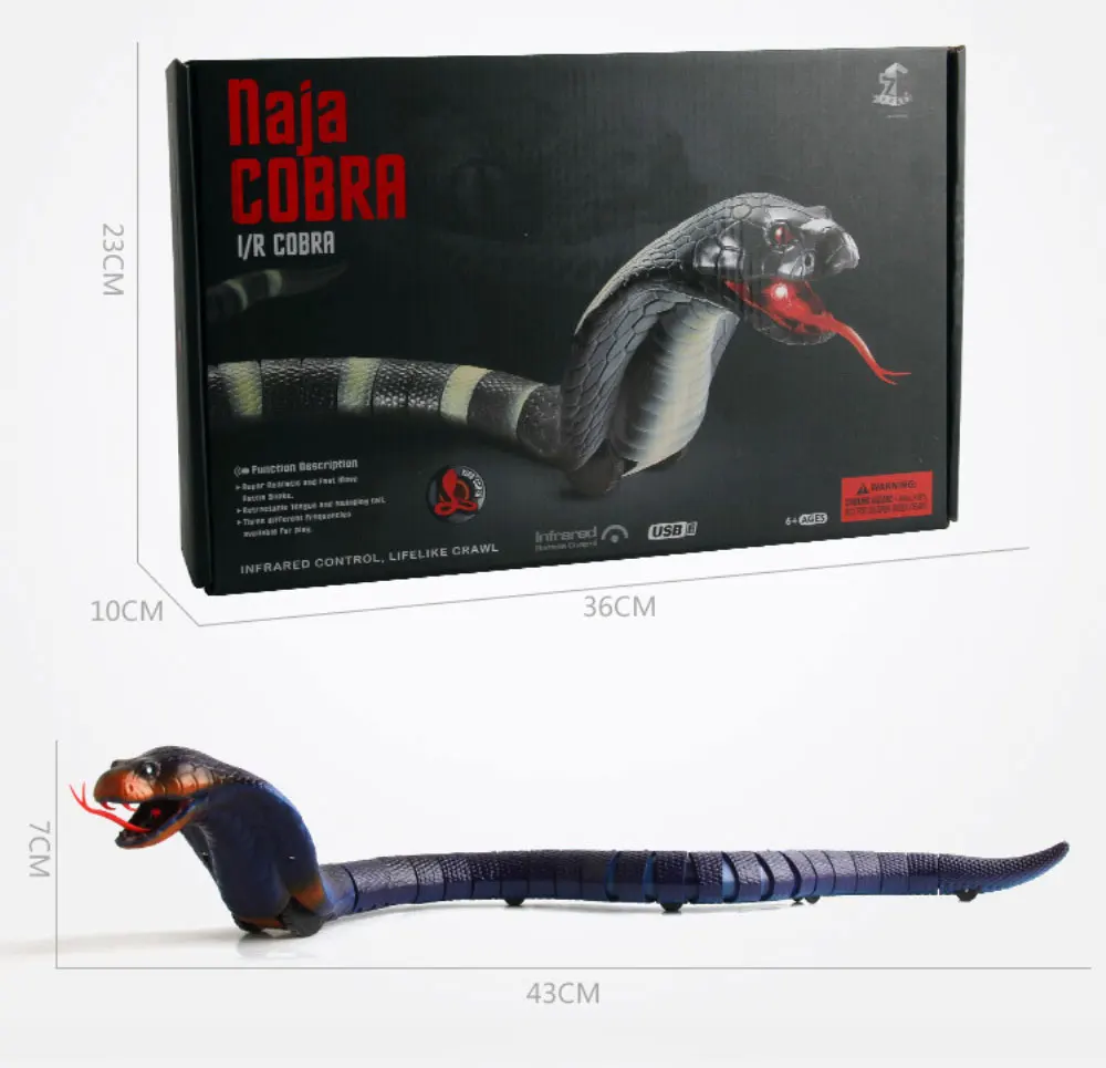 Новинка Rc змея Naja Кобра Viper пульт дистанционного управления робот животные