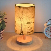 solid wood table lamp small night light birthday present led bedroom modern simple solid wood creative