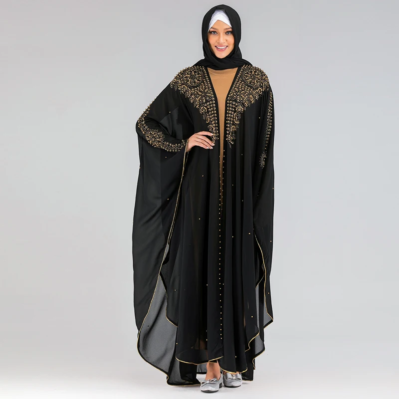 Открытый Дубай abaya кимоно кардиган турецкий хиджаб мусульманское платье исламское одежда для Женский Восточный халат Caftan халат Musulman Djelaba Femme