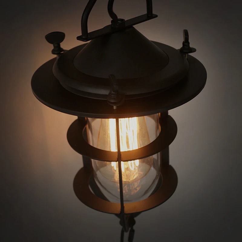 

Retro Wrought Iron Wall Lamp Bridcage Industrial Style Restaurant Bar Aisle Wall Lamps