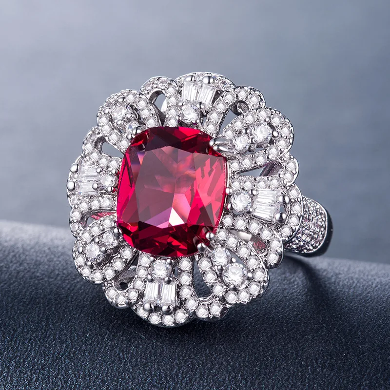 Bague Ringen женское 925 пробы Серебряное кольцо Wtih 10 мм Большой цитрин драгоценный камень серебряные ювелирные изделия для помолвки женские подарки Размер 6-10