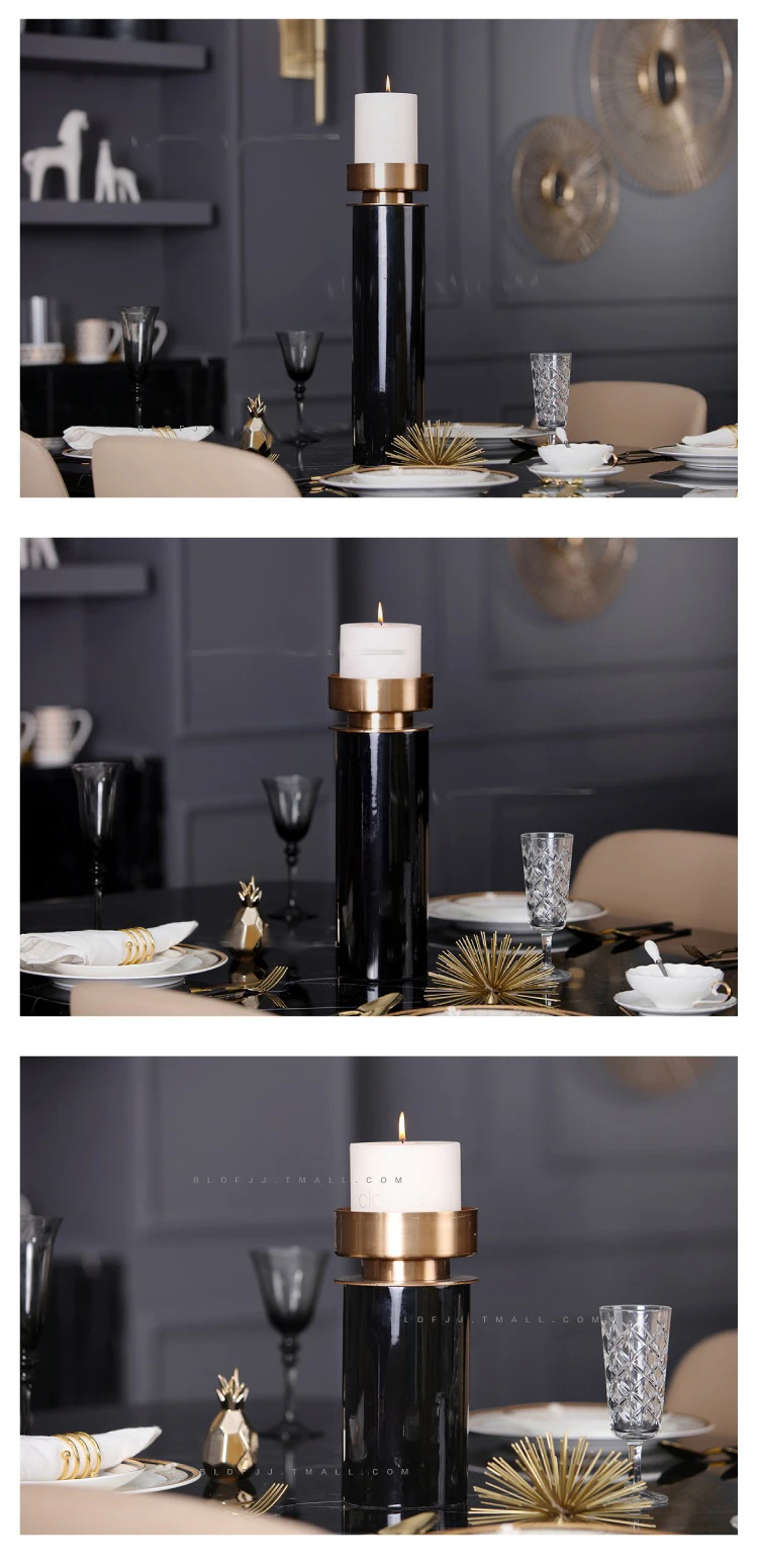 Металлический подсвечник для Tealight Европа черный мраморный подсвечник для дома мраморная Цилиндрическая Свеча подставка свадебный канделябр