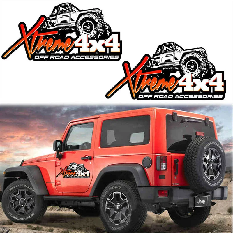 

Waterproof Sticker for Xtreme 4X4 Off Road Car Window Body Door Decal Fit Jeep Wrangler Rubicon TJ JK CJ TJ YK JL XJ Gladiator