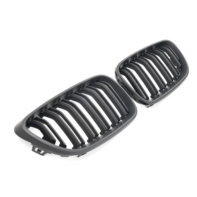 Grill Front Bumper Kidney Double Line Grille Sport for-BMW M2 F87 F22 F23 2014-2018 220I 230I 235I Matte Black | Автомобили и