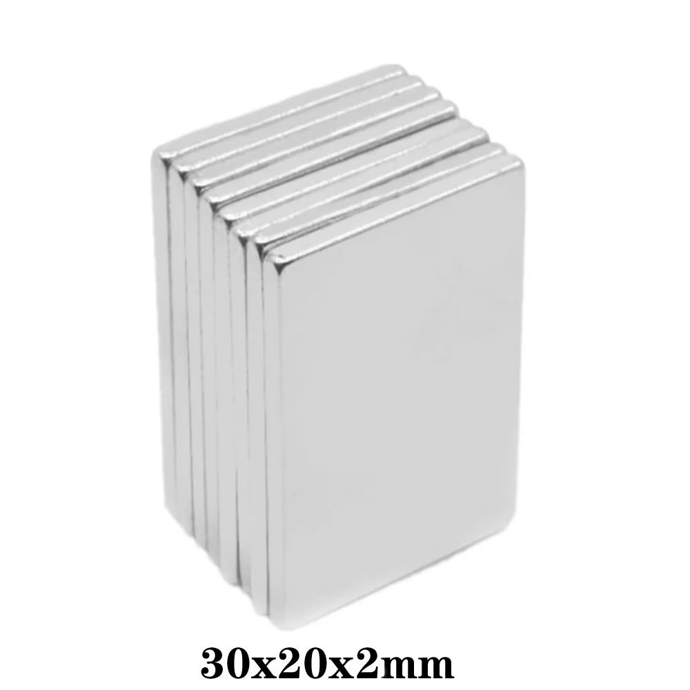 2 ~ 100 шт. 30X20X2 мм супер сильный неодимовый магнит 30*20*2 постоянный магнитный блок 30 x