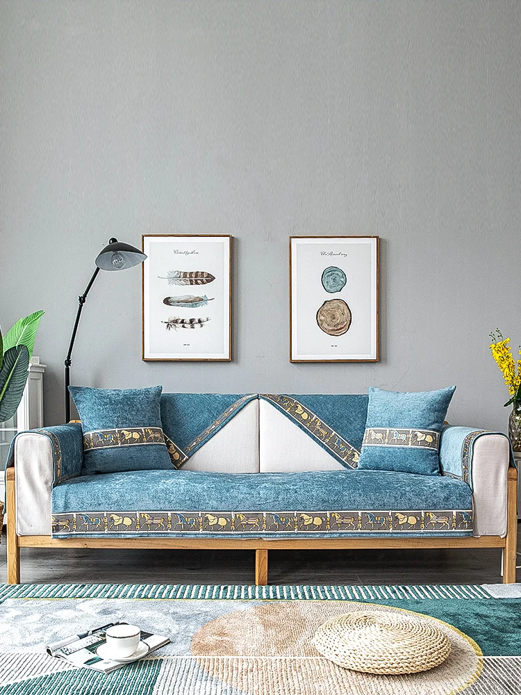 

Anti Slip Cloth Sofa Cover Waterproof Blanket Cushion Design Sectional Sofa Cover Modern Protector Copridivano Furniture AG50SF