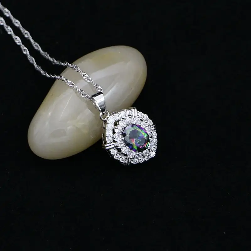 Мистик Радуга Кубический Цирконий ювелирные наборы