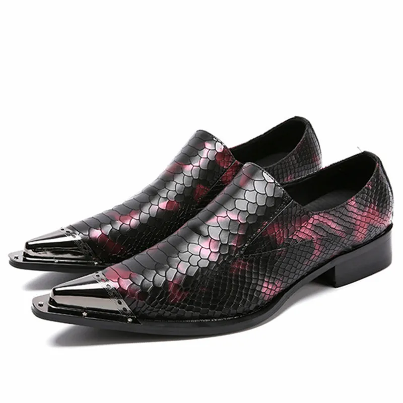 Туфли мужские классические заостренный носок без застежки лоферы Свадебная