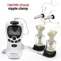 electric shock nipple sucker vacuum pump breast booster electric stimulation body massager clitoral clip adult female sex toy