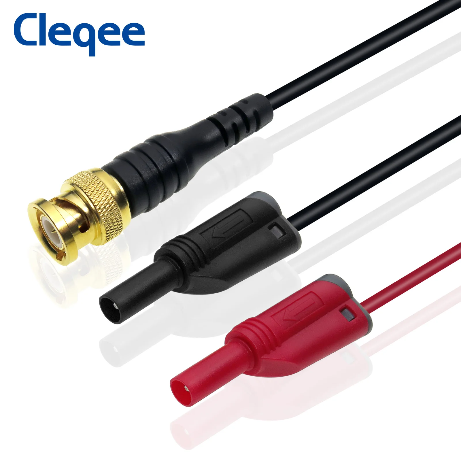 Cleqee P1064 позолоченная Чистая медь BNC штекер до 4 мм безопасные штабелируемые