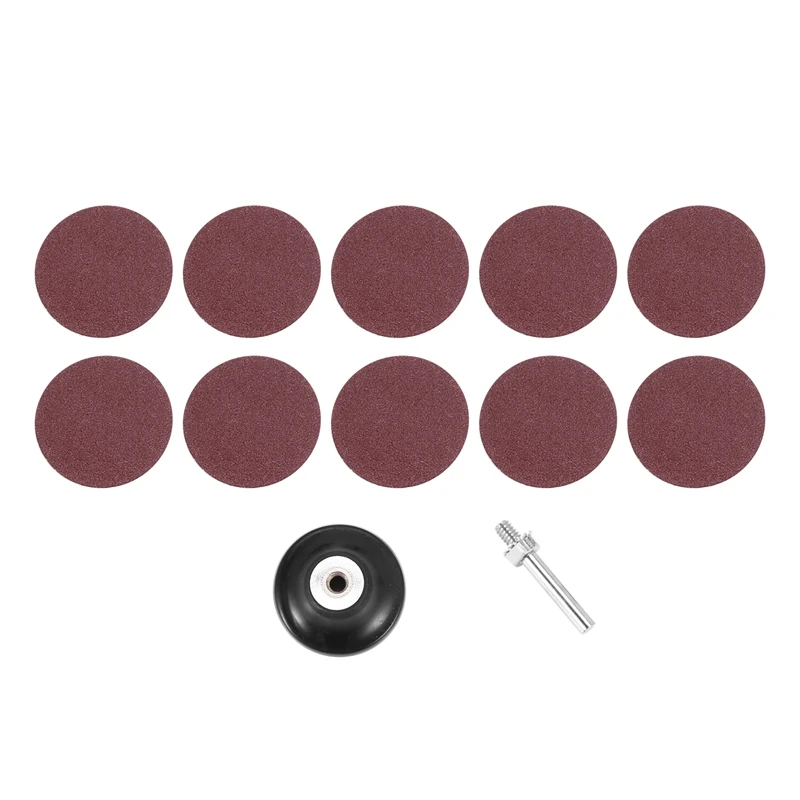 

50Pcs Quick Change Discs 2 Inch Sanding Discs with 1Pc 1/4Inch Holder Rust Paint Removal Surface Condition Discs