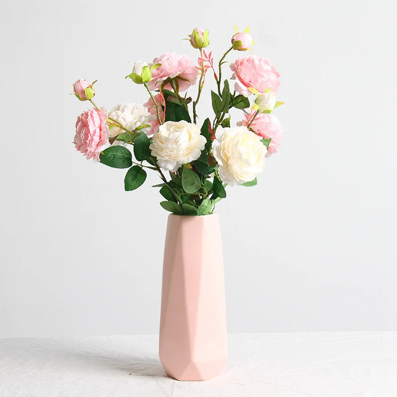 Модная пластиковая ваза оригами простой керамический цветочный горшок из