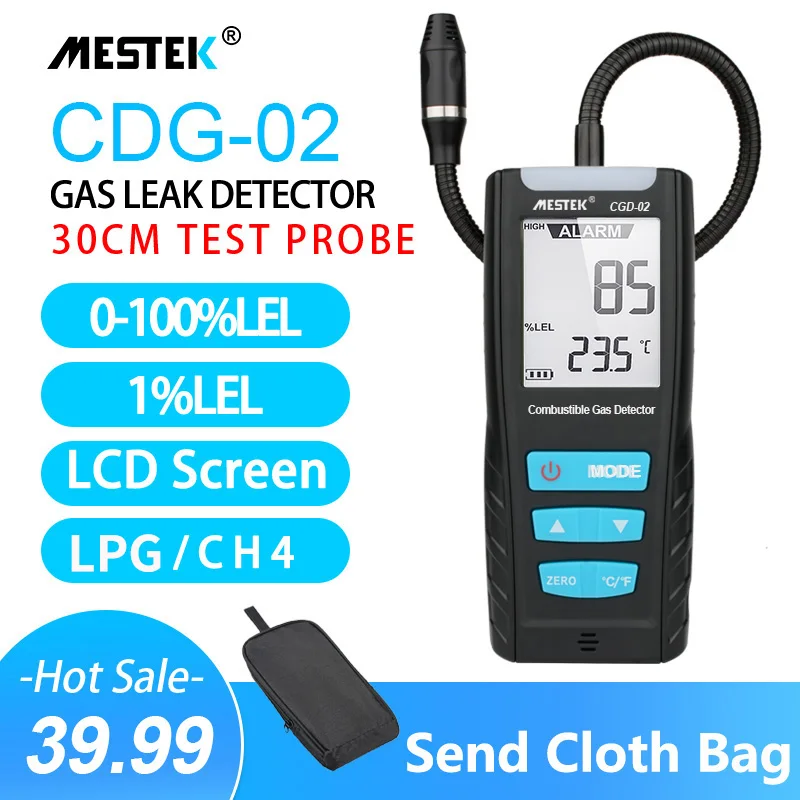 Качество воздуха монитор детектор газа ручной мини горючий тестер анализатор