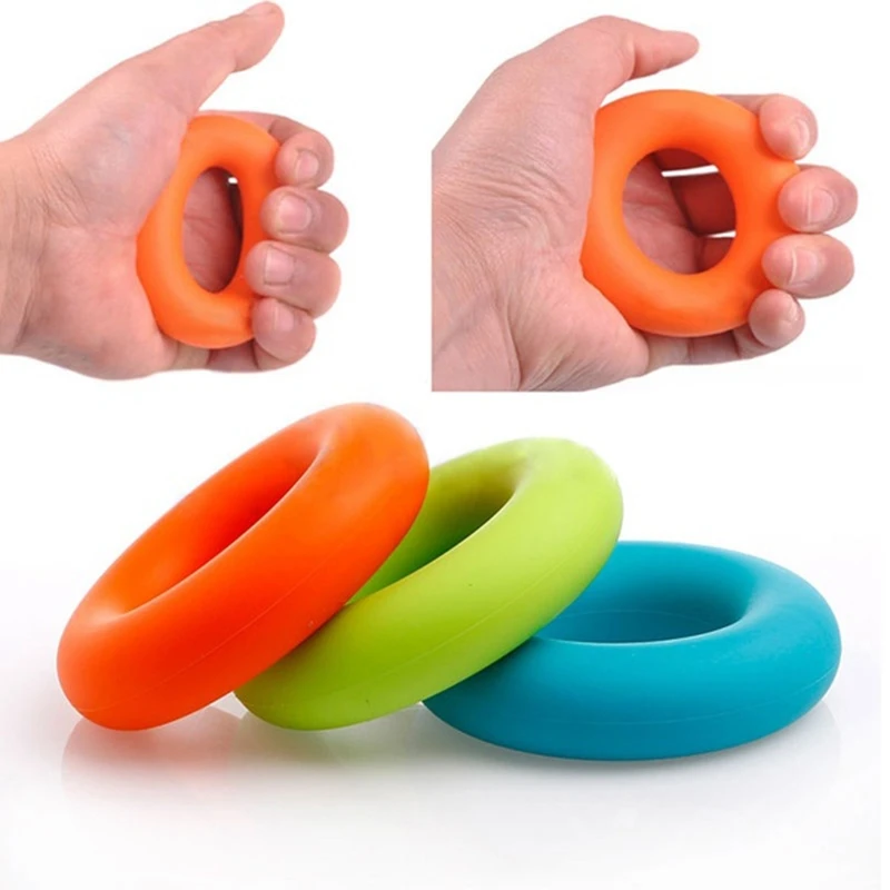 

Strength Finger Hand Grip Muscle Power Training Rubber Ring Exerciser Silicone Hand Power Grip Ring