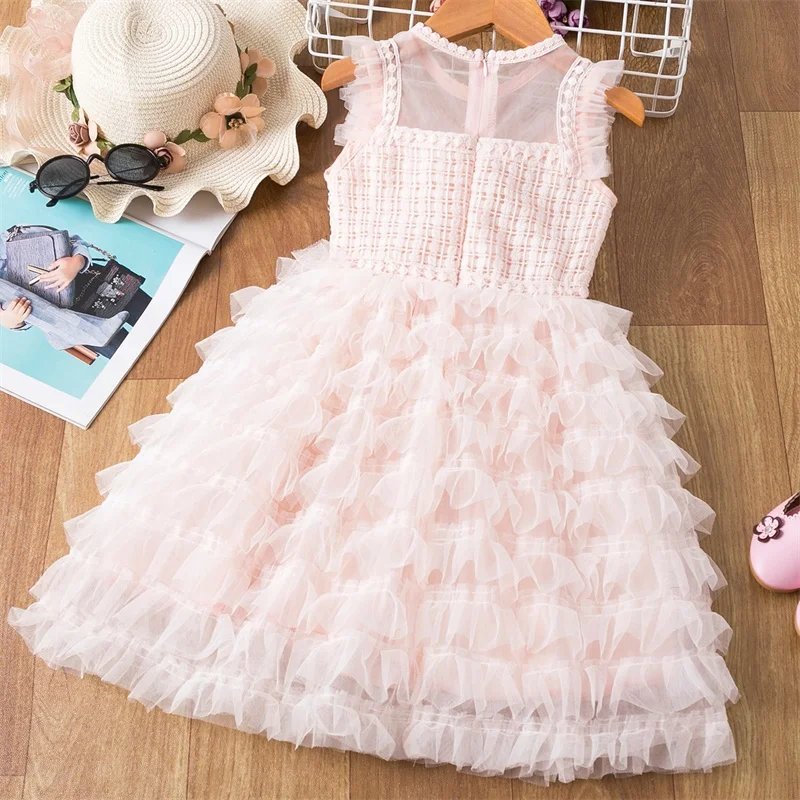 Summer Vest Dress Fantasia Girls Clothing Costume Children Birthday Party up Princess Vestidos | Детская одежда и обувь