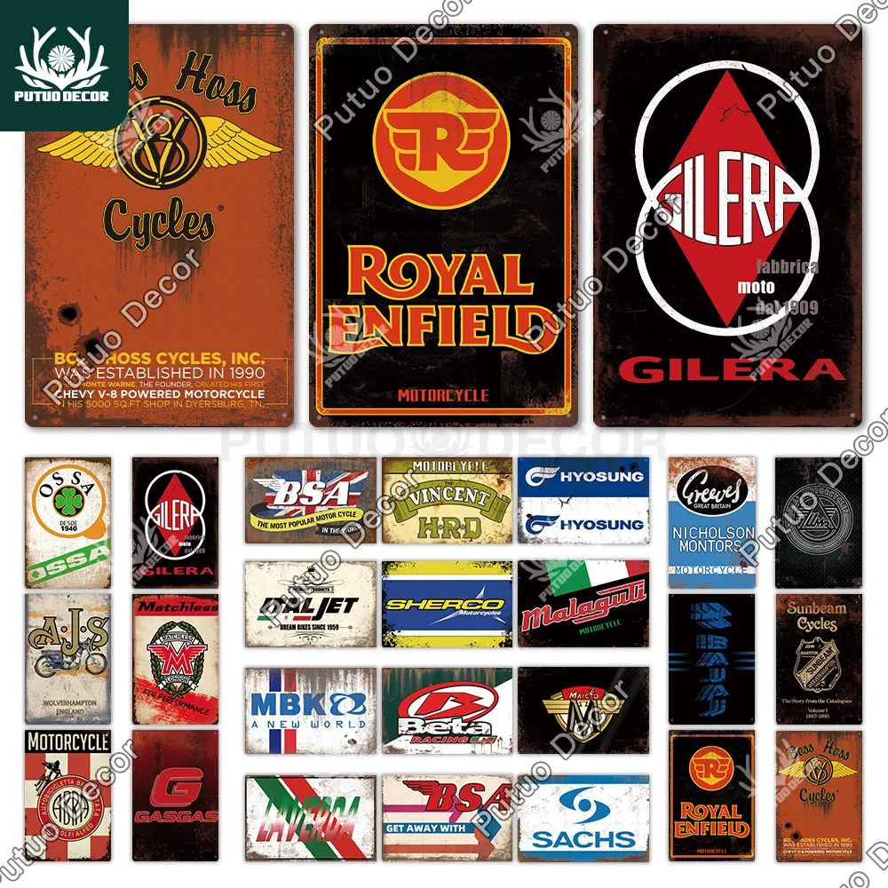 Putuo Декор мотоциклетные брендовые Винтаж металлический знак жестяная вывеска