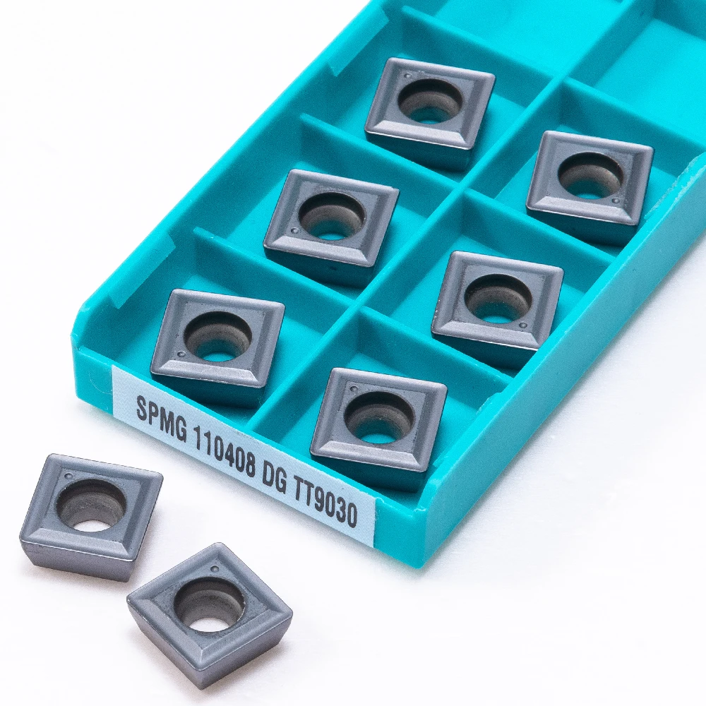 10 шт. Карбидный фрезерный резец SPMG110408 DG TT9030 TT8020 SPMG 110408 TT 9030 8020 Острота лезвия токарного станка для металлической обработки.