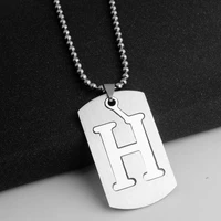 english initial letter h name symbol necklace detachable double layer text stainless steel english alphabet family gifts jewelry