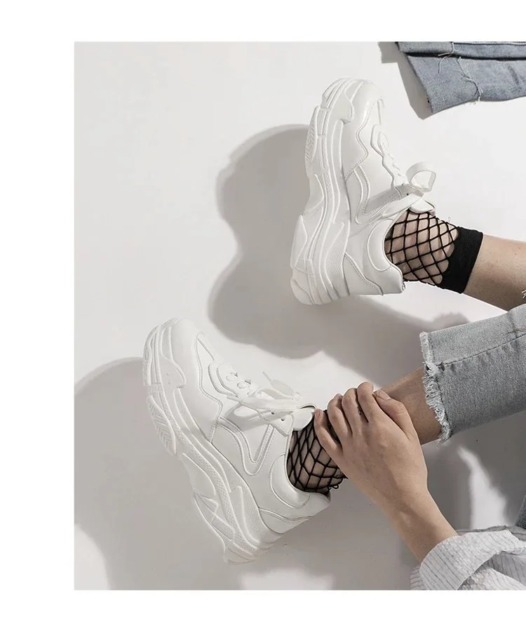 VAUSKY Nieuwe Zomer Witte Mesh Vrouwen кроссовки Mode Dikke Bodem Vrouwen кроссовки на платформе повседневные Schoenen Zapatos De Mujer