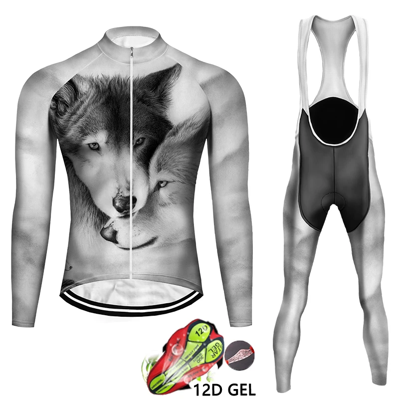 

Team Long Sleeve Cycling Jersey Set Motocross Bib Pant Bicycle Clothing Breathable MTB Mountain Bike Jersey Uniform Suit for Man